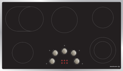 سطح بلت ان كهرباء كلفنيتور 90 سم 5 عيون سيراميك KHC9K