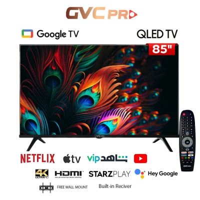 شاشة جي في سي برو، 85 بوصة، QLED، دقة 4K، نظام Google TV، موديل GVC-85GOG904