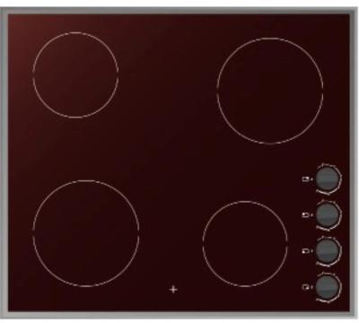 سطح كتشن لاين 4 عين 60 سم سيراميك مفاتيح ايطالي V004-KLM58V